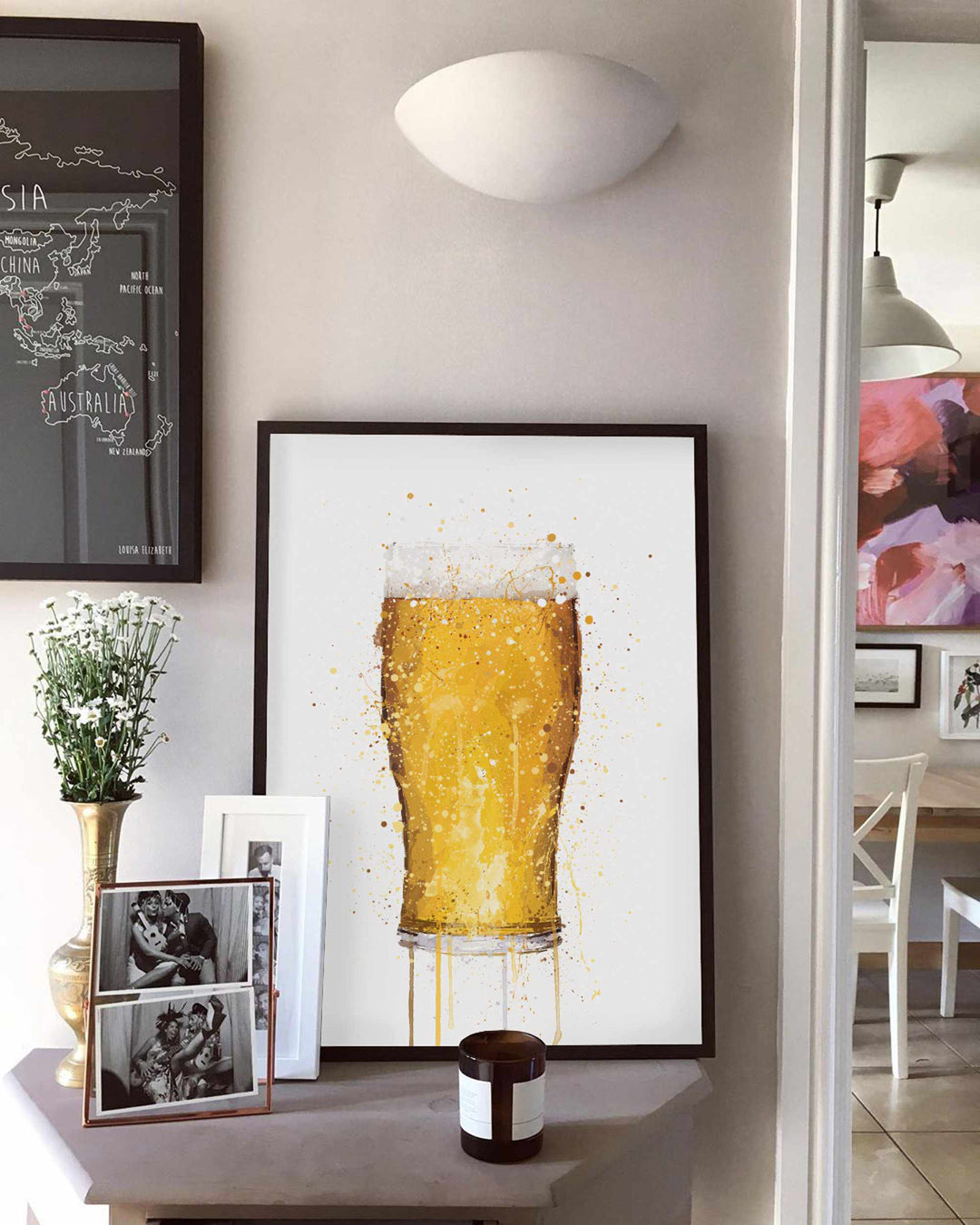 Beer Glass Wall Art Print-We Love Prints
