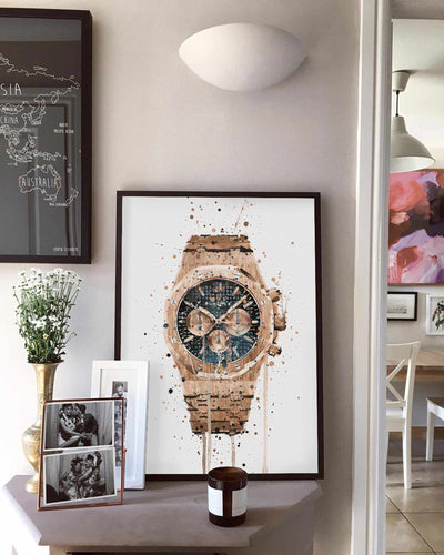 Wrist Watch Wall Art Print 'Walnut'
