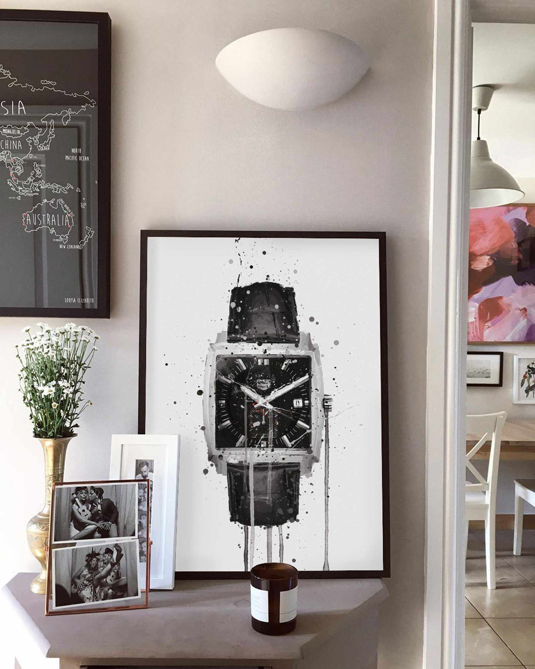Armbanduhr Wand Kunstdruck 'Smoke'