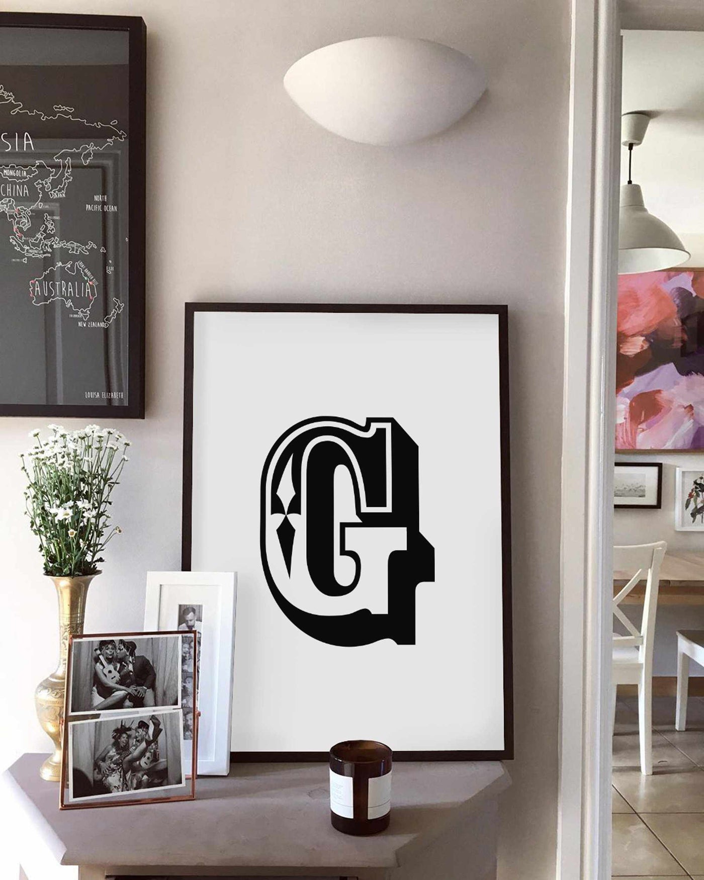 Typographic Wall Art Print 'G'