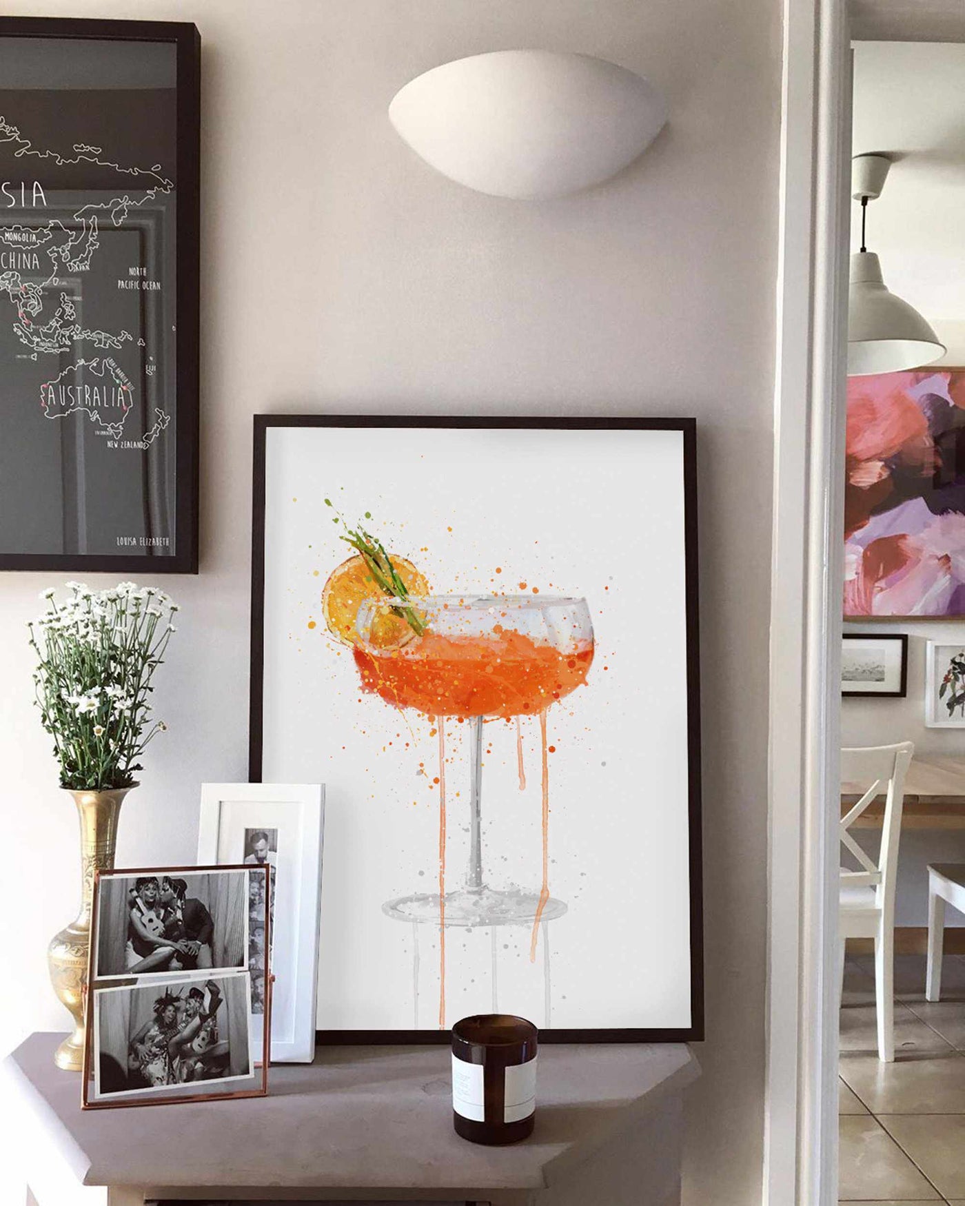Orange Cocktail Wall Art Print