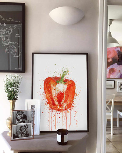 Red Pepper Vegetable Wall Art Print