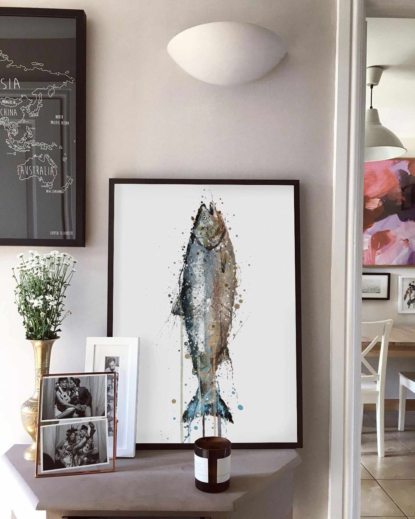 Seafood Wall Art Print 'Salmon'