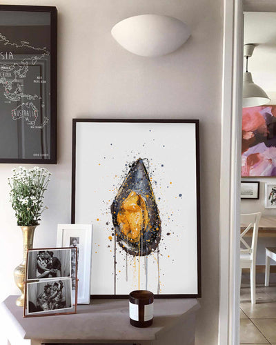 Seafood Wall Art Print 'Mussel'