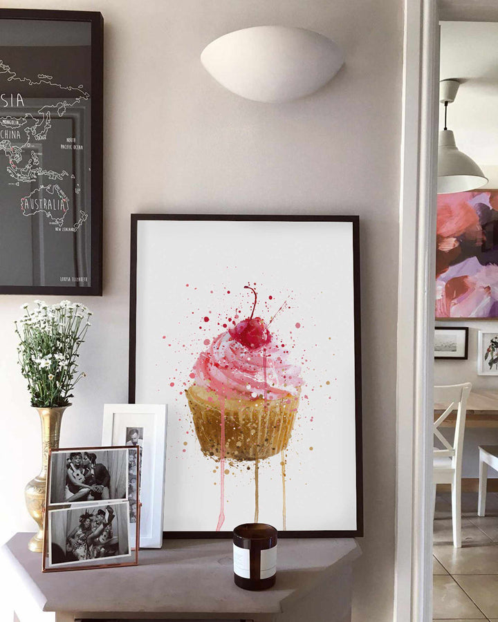Cake Wall Art Print 'Cupcake'