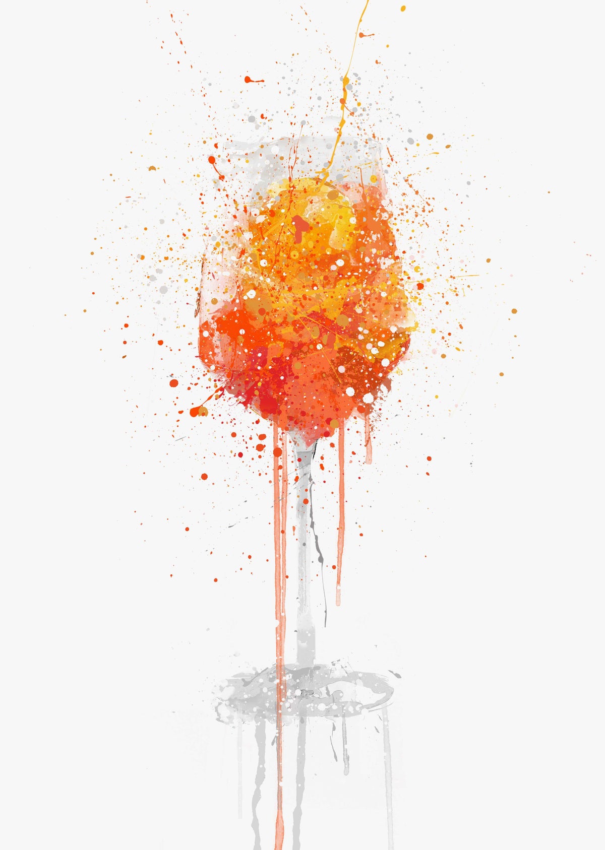 Aperol Spritz Cocktail Wand Kunstdruck
