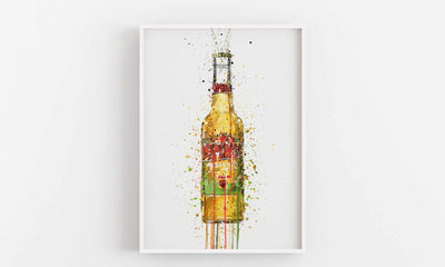 Beer Bottle Wall Art Print 'Aztec Gold'-We Love Prints