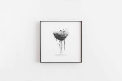 Espresso Martini Cocktail Wall Art Print (Grey Edition)-We Love Prints