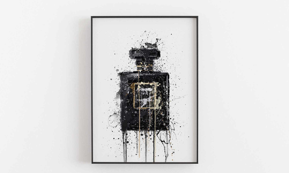 Fragrance Bottle Wall Art Print 'Midnight Black'-We Love Prints