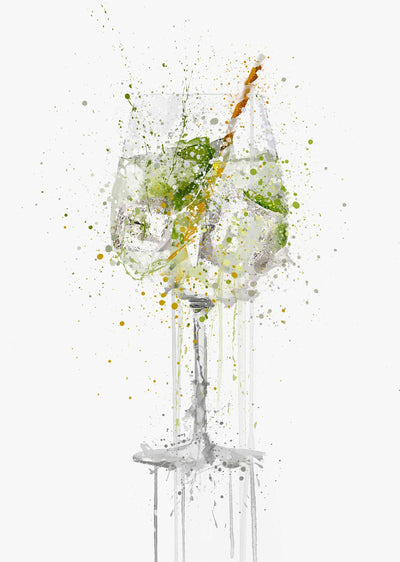 Gin and Tonic 'Goblet' Wall Art Print-We Love Prints
