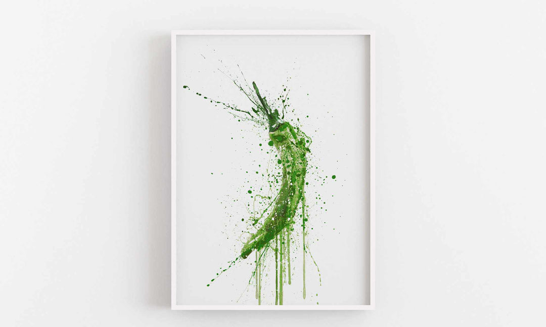 Green Chilli Wall Art Print-We Love Prints