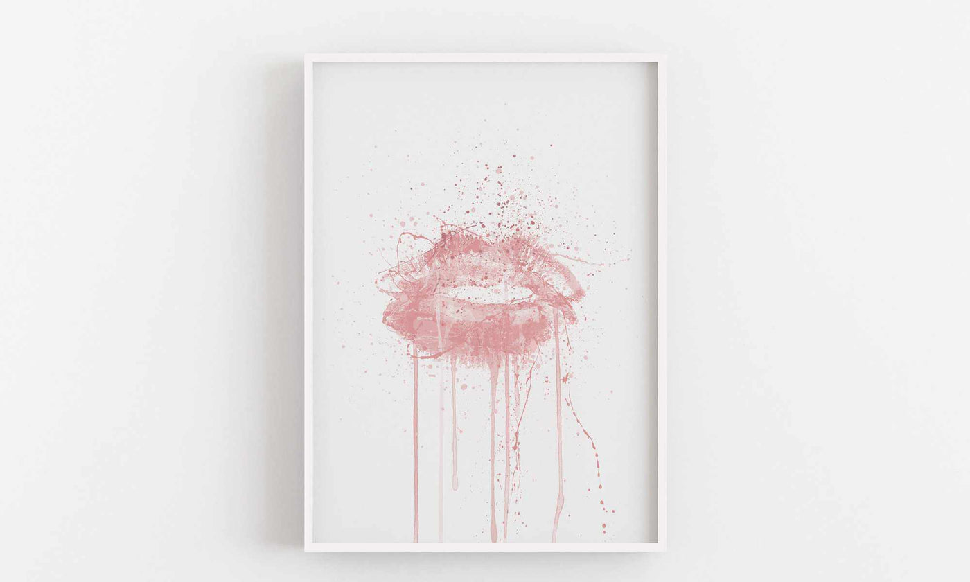 Kinda Sexy' Lips Wall Art Print-We Love Prints