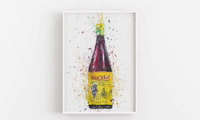 Liquor Bottle Wall Art Print 'Purple Tonic'-We Love Prints