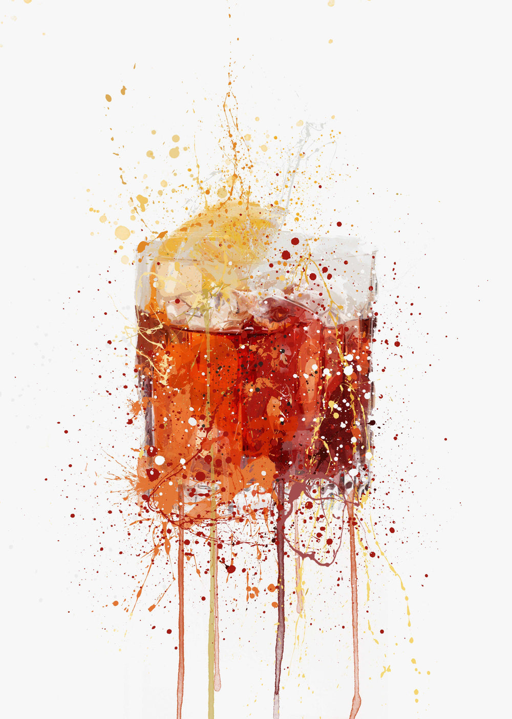 Negroni Cocktail Wall Art Print-We Love Prints