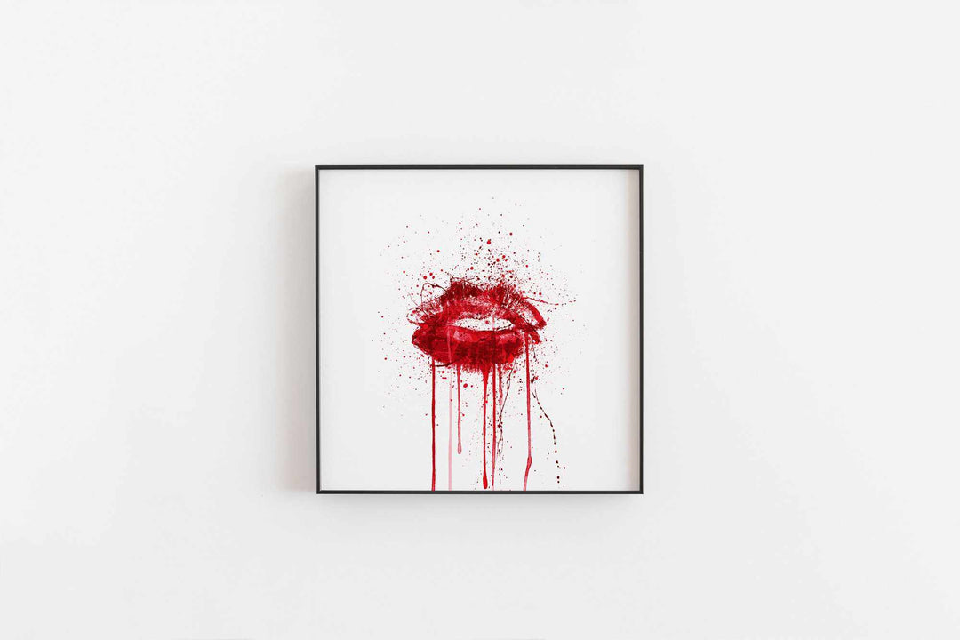Ruby Woo' Lips Wall Art Print-We Love Prints