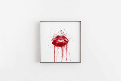 Ruby Woo' Lips Wall Art Print-We Love Prints