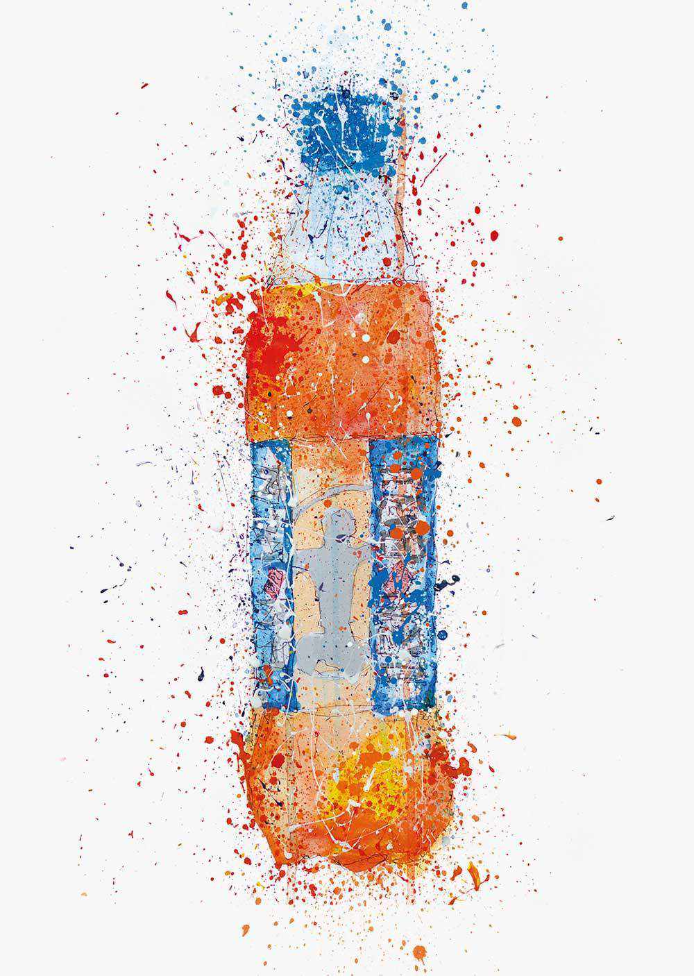 Soda Bottle Wall Art Print 'Tangerine'-We Love Prints