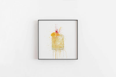 Whiskey Sour Cocktail Wall Art Print-We Love Prints